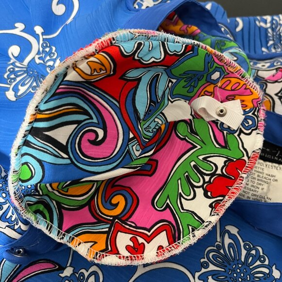 Diane Freis Womens Vintage Chiffon Tunic OS Sheer Resort Island Cruise Button Up - Picture 5 of 10